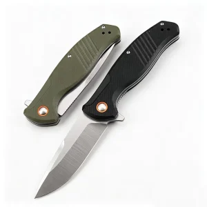 D2 Steel Outdoor Folding Pocket Knife with G10 Handle Portable EDC Knife for Camping Fishing Survival Hobby Collection