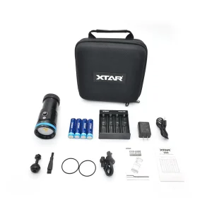 D30 6000lm IPX8 Waterproof Aluminium Powerful 5000K Torch Eechargeable Led Scuba Diving Flashlights for Video Shooting