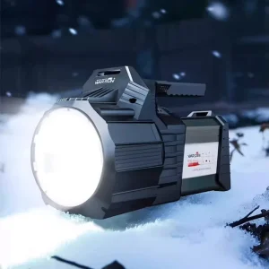 D498 Outdoor Searchlight 3000Lm Aluminium Alloy Light Cup IP55 TYPE C 5V 2A Big Built in Battery ABS Material