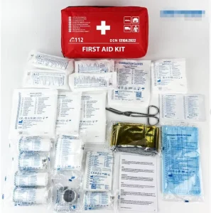 DIN13164 Certified European Standard Car Emergency Tool Kit Auto Safety First Aid Bag with Nylon Material