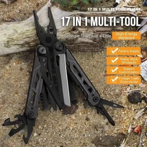DIY Grade Multi Tool Plier Set Stainless Steel Hand Tools Including Wrench Blade Screwdriver Bit Folding Knife Pliers