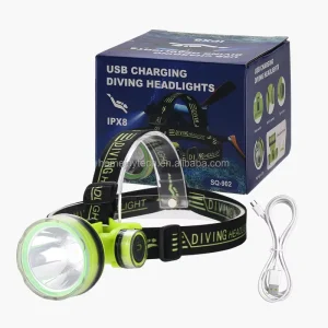 Diving Headlight LED Head mounted Rechargeable Underwater Lighting Waterproof Searchlight Diving Headlamp
