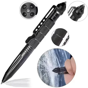 Durable Aviation Aluminum Tactical Pen with Glass Breaker Custom Logo Portable Multifunctional Pen for Business Gift Camping