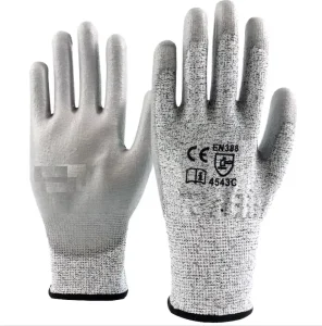 EN388 4543 Level 5 HPPE-Coated Cut-Resistant Construction Gloves Anti-Slip 7 oz 24 cm