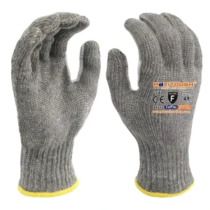 EN388 A9 Anti-Cut Non-Dip Knitted Safety Gloves 7 Gauge CE-Certified Cut-Resistant Industrial Work Gloves