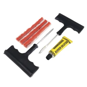 Emergency Car Tubeless Tire Puncture Repair Kit With Handle Tool