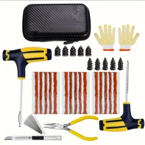 Emergency Tire Repair Tool Kit for Car Motorcycle Electric Vehicle with Eva Bag Packaging