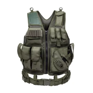 Factory Custom Tactical Hunting Vest 600D Nylon Mesh Breathable Multi Pocket Adjustable Waist Heavy Duty Outdoor Gear Carrier