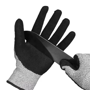 Factory Cut-Resistant Latex-Frosted Work Gloves