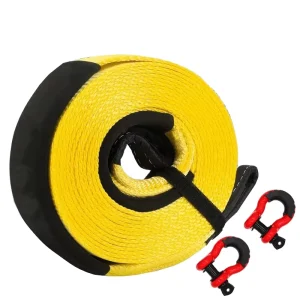 Factory DHR Heavy Duty 3 Inch 30 Foot Recovery Tow Strap Kit Loops D Ring Shackles Emergency Tools Car Vehicles