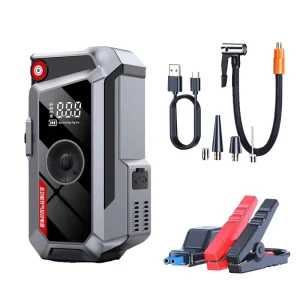 Factory Emergency Tool Kit 8000mAh Super Capacity Power Bank Car Jump Starter 600A Peak Current Air Compressor