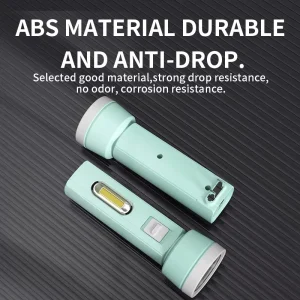 Factory Long Range Door Led Torch Lamp Rechargeable Battery Operated Mini Flashlight 100 Lumens COB LED 5 Hours ABS IP44 Outdoor
