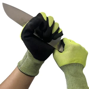 Factory Nitrile-Coated Cut-Resistant Safety Gloves Anti-Slip Touchscreen Industrial Use