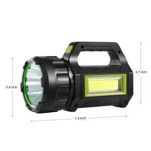 Factory Rechargeable LED Searchlight Battery with Side SMD Emergency Light Handheld Hunting Camping Outdoor