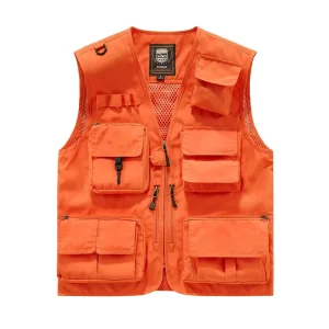 Factory made Canvas Lightweight Breathable Waterproof Windproof Adjustable Outdoor Tactical Vest OEM Service