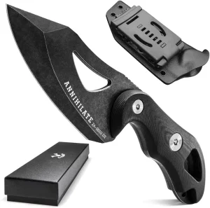 Fixed Blade Knife 3.74″ D2 Stainless Steel Blade CNC Machined Outdoor Fishing Camping Tactical Survival Knife