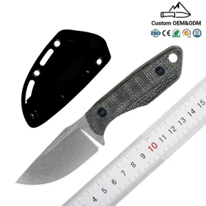 Fixed Blade Knife D2 Linen Handle Survival Tactical Knife Custom 3mm 16cm Tactical Survival Knife D2