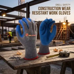 Flexible Finger Mobility EN388 Crinkle Latex Seamless Polycotton-Knit Gloves for Equipment Maintenance