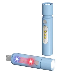 Flexible LED Torch Light Rechargeable Mini Flashlight Emergency Light ABS IP44 USB Type C Charging Lamp