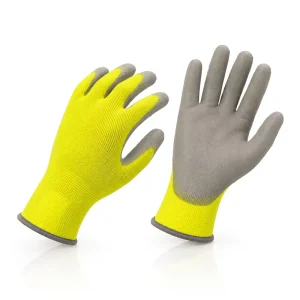 Flexible Seamless PU-Coated Safety Gloves for Exhibition Setup and Event Construction