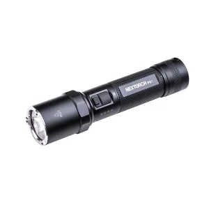 For P81 3700 Lumens LED Tactical Flashlight with IP67 Rating Rechargeable Battery One-step Strobe Self Defense Searchlight