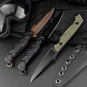 Full Handle 7Cr13MoV 4.0mm Blade Thickness Nylon Fiber Camping Hunting EDC Survival Knife DIY Industrial OEM DIY