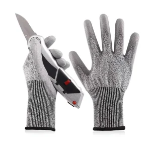 Glass Industry PU Coated Cut Resistant Gloves Anti Cut Gloves Kitchen Safety Gloves