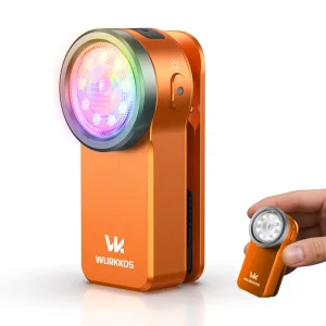 HD03 Clip On Flashlight 680LM USB-C Rechargeable Pocket Flashlight Mini Portable Spotlight Floodlight EDC RGB Torch with Magnet