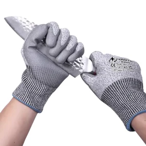 HPPE Anti-Cut PU-Coated Automotive Repair Work Gloves