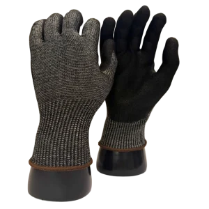 HPPE Level 4 Cut-Resistant Safety Work Gloves with PU Coating for Heavy Machinery Operation