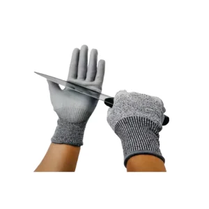 HPPE Level 5 Cut Resistant PU Coated Safety Gloves