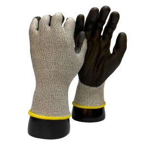 HPPE Liner Cut-Resistant Gloves, Silicone-Coated Palm, Anti-Slip and Tear-Resistant, for Industrial Construction