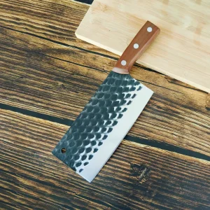 Hand forged 3Cr Series Steel Chefs Knife Antique style Retro Design Bone chopping Slicing Dual use Professional Kitchen Tool