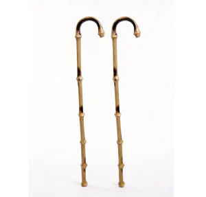 Handcrafted Bamboo Walking Stick for Hiking Trekking with Non Slip Handle Seniors Cane Craft