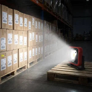 Handheld LED Searchlight 2500 Lumens COB Work Light with Stand 180° Rotating Portable Floodlight