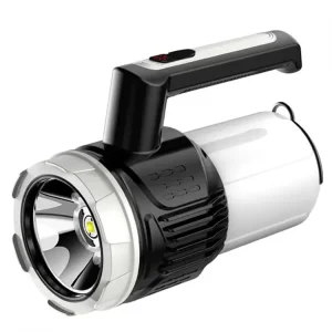 Handheld Rechargeable Waterproof Handle With Metal Hook Three-light Long-range Searchlight