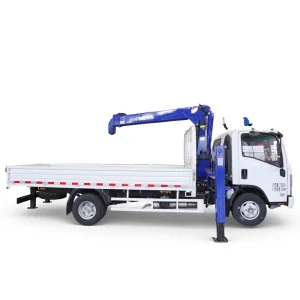 Heavy Duty 370 Degree Rotation Truck Mounted Crane Complete with Emergency Stop System for Various Outdoor Working Sites