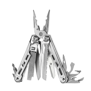 Heavy Duty Multitool Pliers 420 Stainless Steel Stonewashed Tactical EDC Tool with Pocket Clip for Camping Survival
