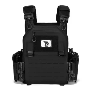 Heavy Duty Tactical Vest for Men 1000D Nylon Multi Pocket Adjustable Straps Light Weight Quick Release for Outdoor