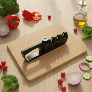 Hiamea Multifunctional Four Stage Multi Grit Diamond Knife & Scissors Sharpener Eco Friendly Household Kitchen Tool
