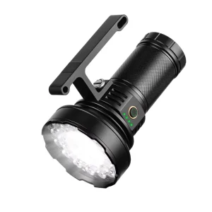 High Bright 10000 Lumen 30 LED Adventure Torch Long Distance High Power Outdoor Exploration Camping Hiking Patrol Searchlight