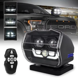 High Brightness 360 Degree Rotate Remote Control LED Laser Spotlight Search Light for Boat Off-Road