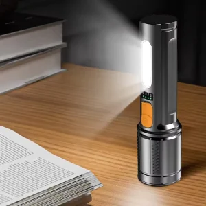 High Brightness Type C Rechargeable ABS Torch Light 500mAh COB Side Light IP44 Waterproof 6000K Daylight Powerful Long Range