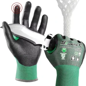 High Dexterity Cut Resistant Gloves for Rebar Tying Construction Work Nitrile Sandy Palm Coating Cut Protection Gloves