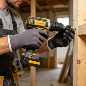 High-Dexterity Grey Nylon Spandex Microfoam Nitrile-Coated Gloves with Black Finish