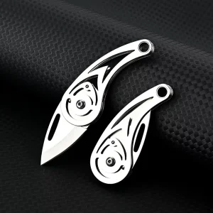 High Hardness D2 Blade Portable Keyring Utility Knife in Large Small Size Options Seashell Design Keychain Folding Pocket Knife