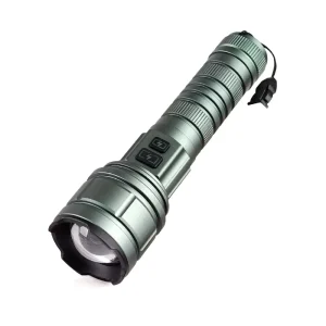 High Intensity Long Range Flashlight Outdoor Multi functional White and Yellow Light 21700 Rechargeable Aluminum Alloy LED Torch