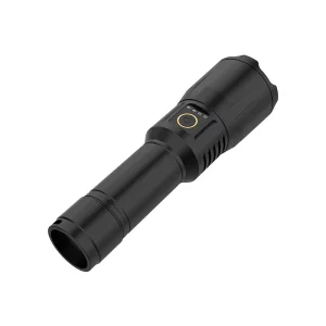 High Lumens Rechargeable LED Torch Light Digital Power Display Linterna Lantern IP65 Flashlight Black Color
