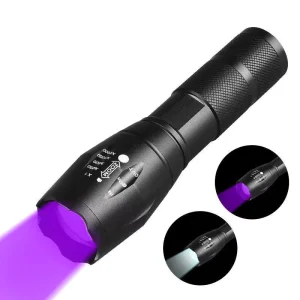 High Lumens Tactical Flashlights Ultraviolet Uv Adjustable Focus Handheld LED Flashlight with Water Resistant Torch and 5 Models