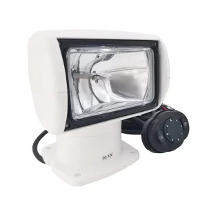 High Performance 12V Remote Control Waterproof Marine Searchlight Halogen Spotlight with Hinge for Boat Yacht and Vessel